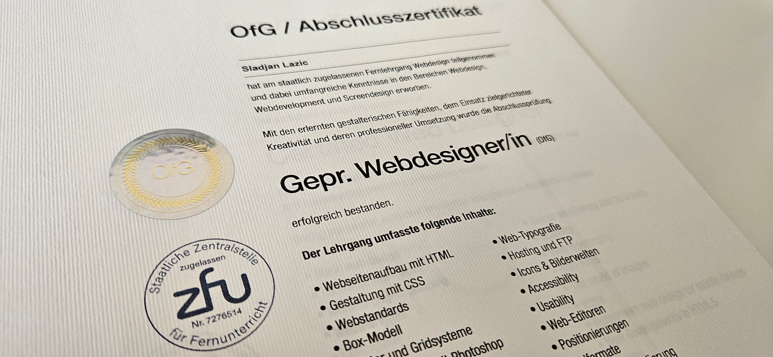 Weiterbildung zum Webdesigner: So war mein Fernlehrgang Webdesign